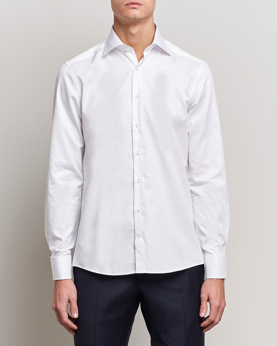 Uomini | Camicie | Stenströms | Slimline Double Cuff White