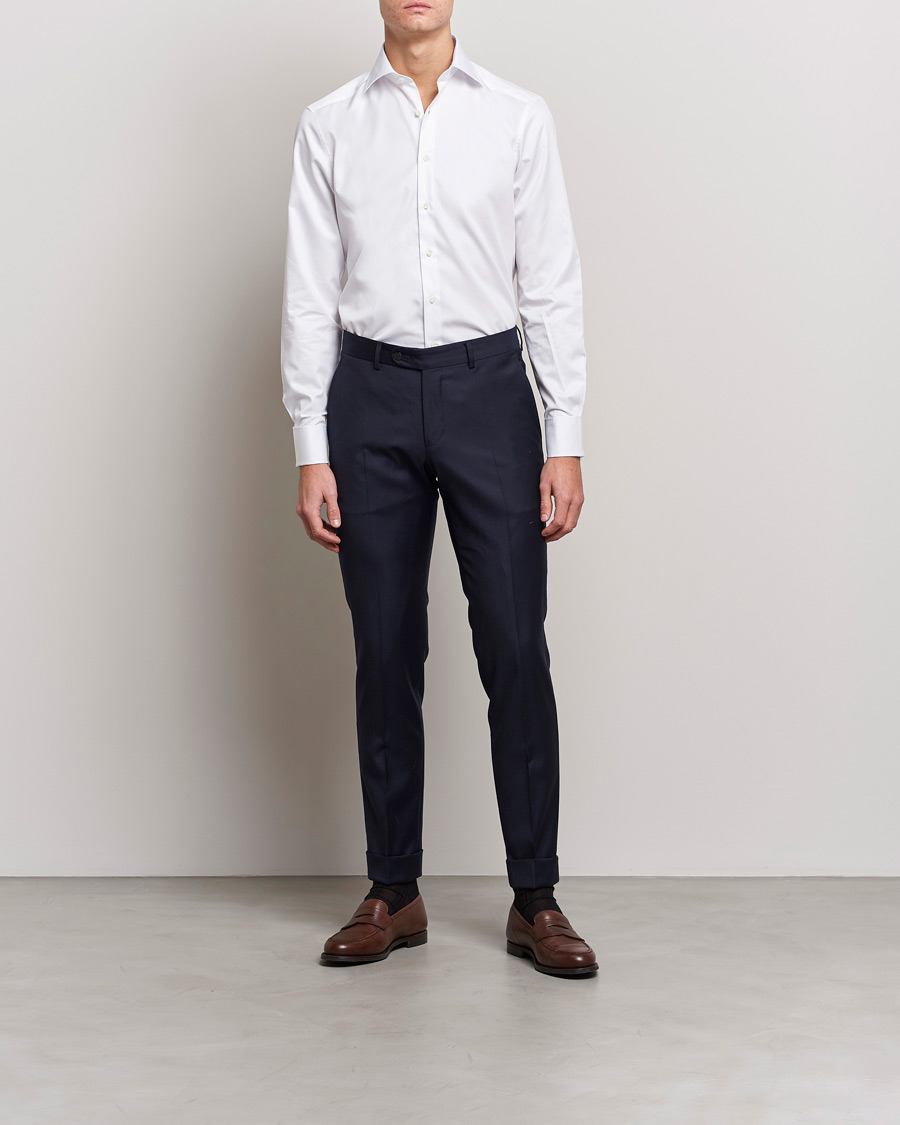 Uomini | Camicie | Stenströms | Slimline Double Cuff White
