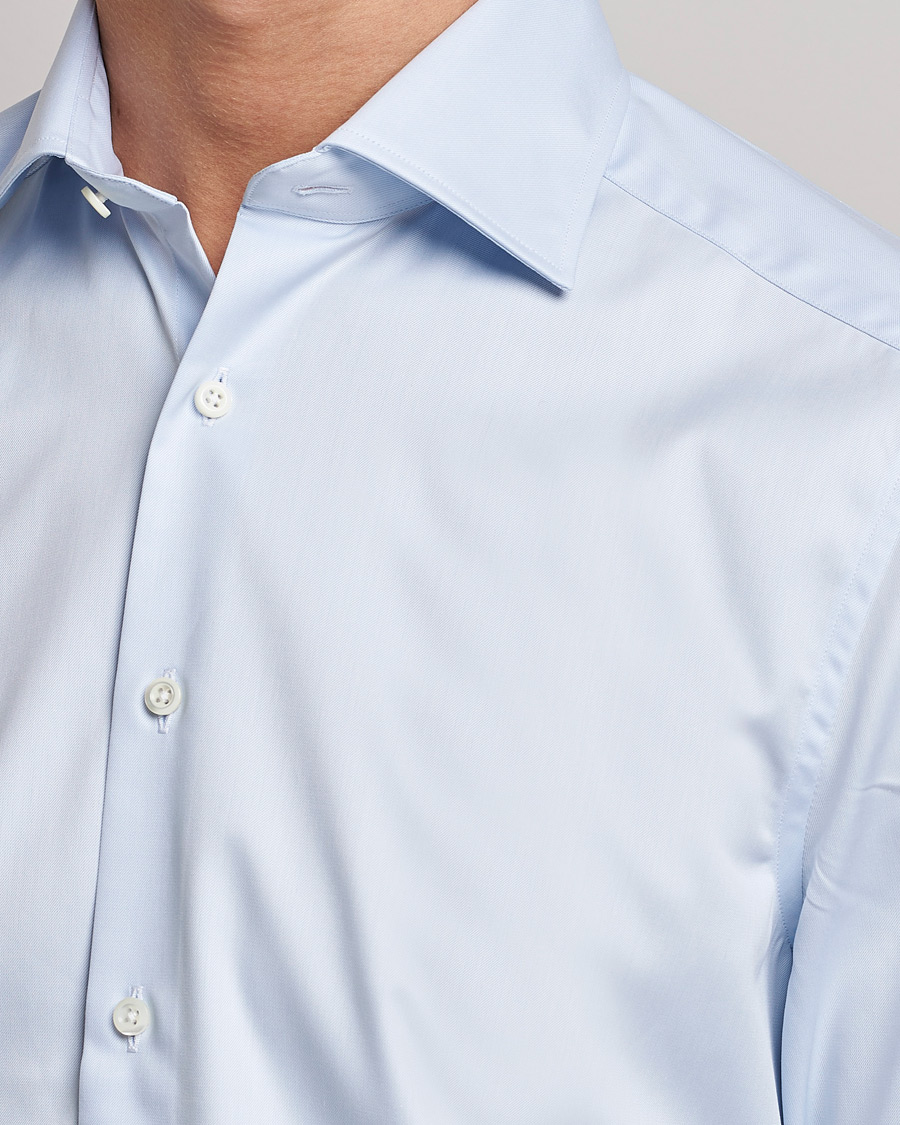 Uomini | Camicie | Stenströms | Slimline Double Cuff Light Blue