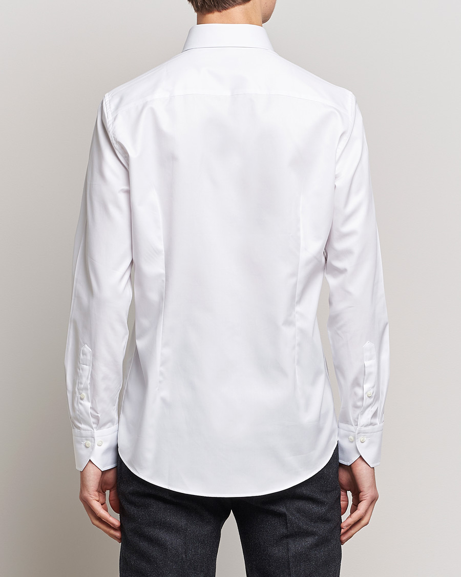 Uomini | Camicie | Stenströms | Slimline Extreme Cut Away Shirt White
