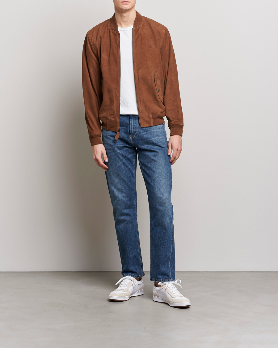 Uomini | Giacche | Polo Ralph Lauren | Gunners Lined Suede Bomber Jacket Country Brown