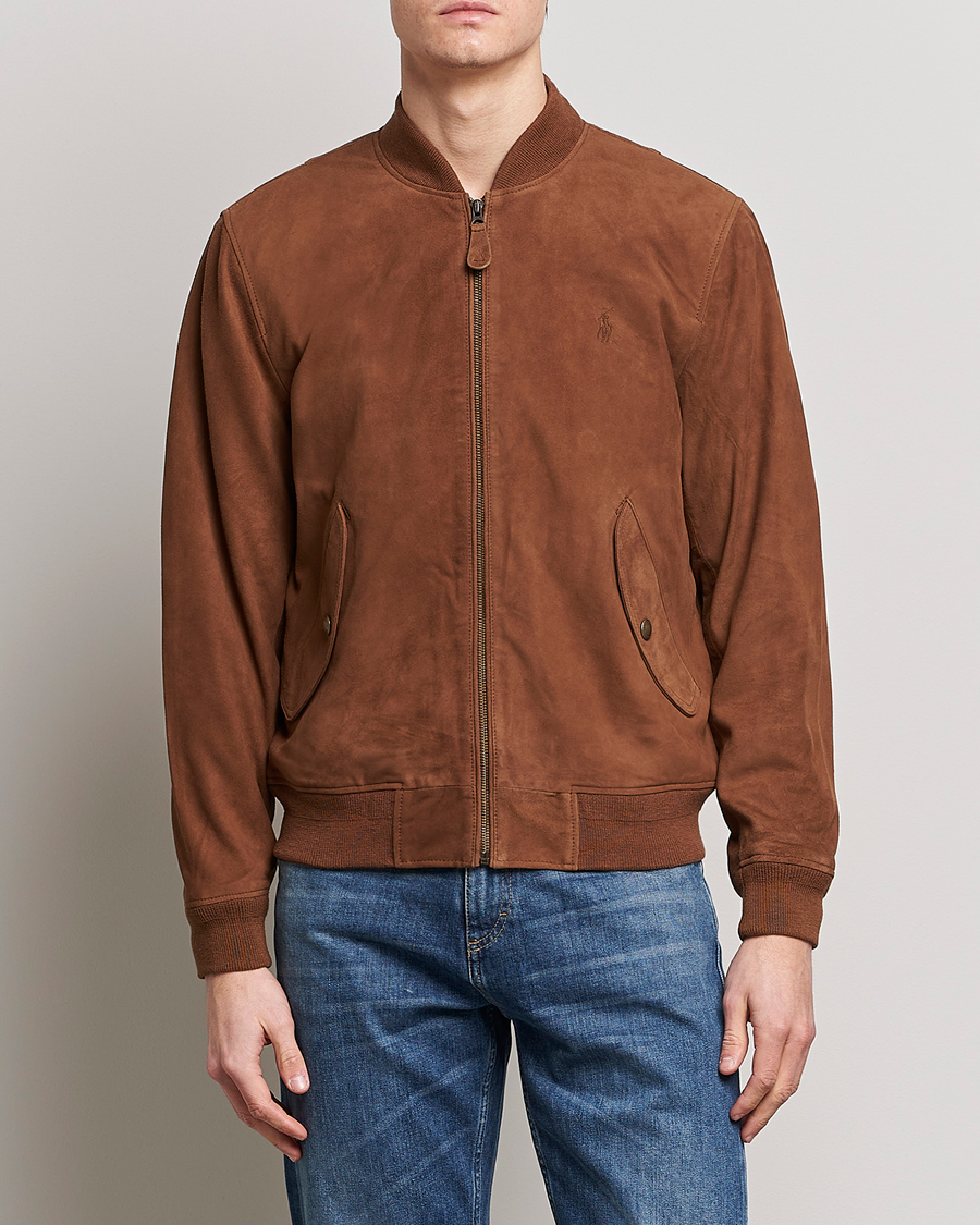 Uomini | Giacche | Polo Ralph Lauren | Gunners Lined Suede Bomber Jacket Country Brown