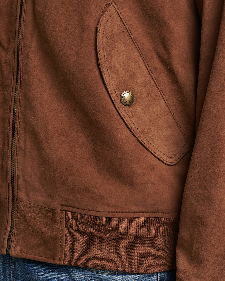 Uomini | Giacche | Polo Ralph Lauren | Gunners Lined Suede Bomber Jacket Country Brown
