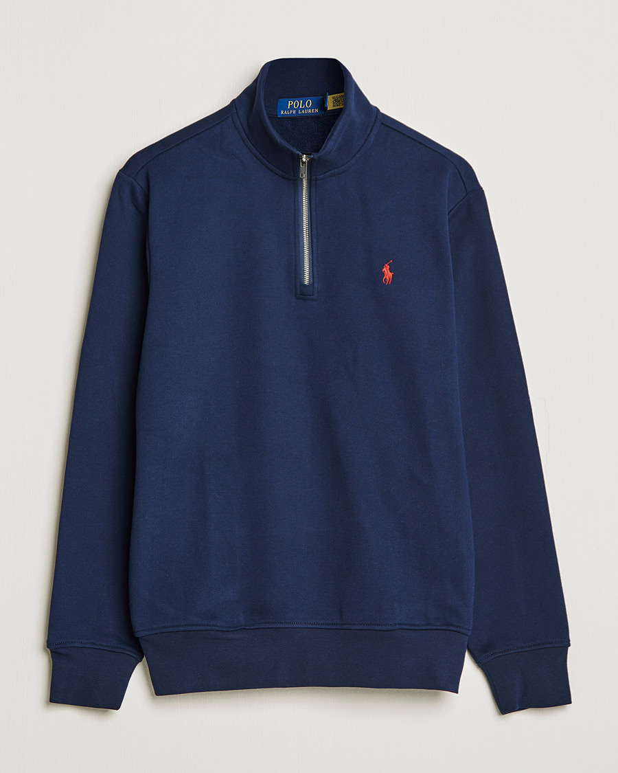 Uomini | Maglieria | Polo Ralph Lauren | Fleece Jersey Half Zip Cruise Navy