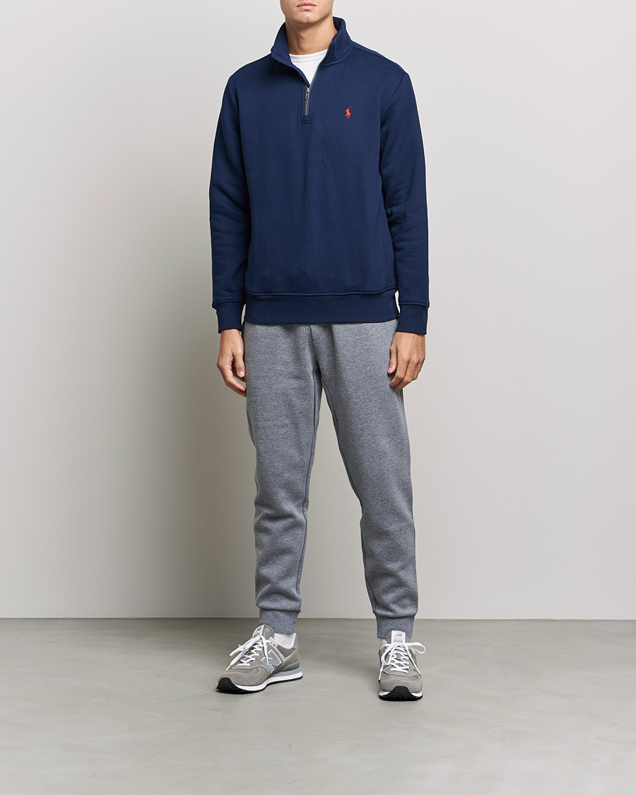 Uomini | Maglieria | Polo Ralph Lauren | Fleece Jersey Half Zip Cruise Navy