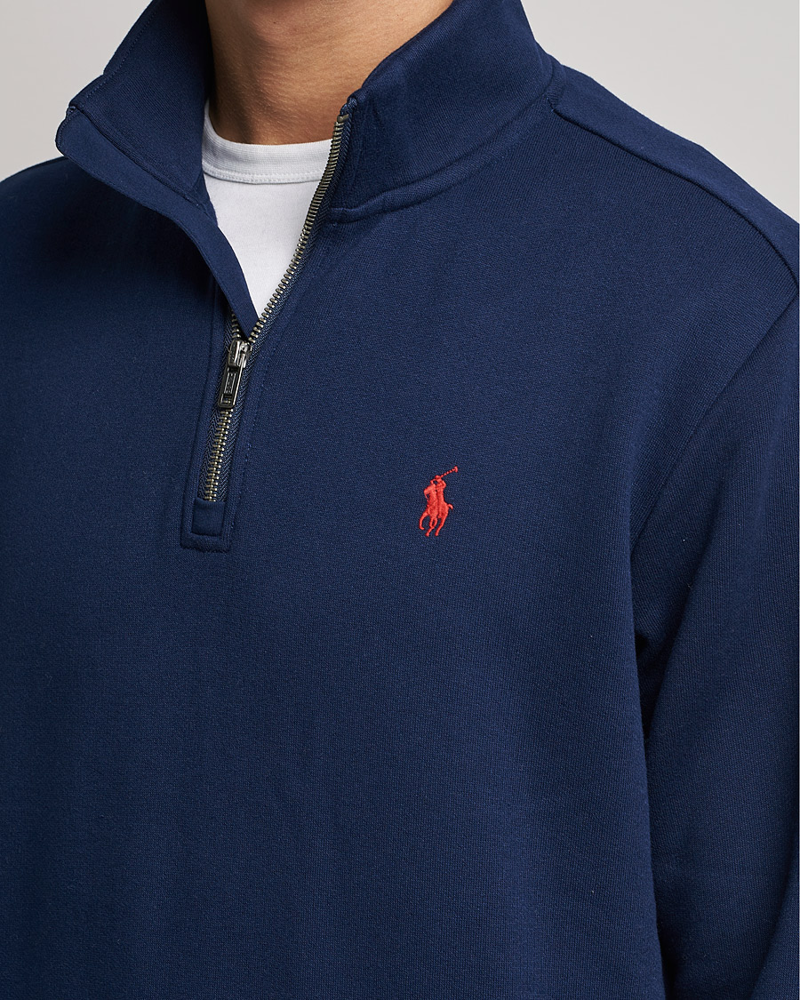Uomini | Maglieria | Polo Ralph Lauren | Fleece Jersey Half Zip Cruise Navy