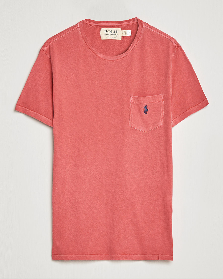 Uomini | T-shirt | Polo Ralph Lauren | Washed Crew Neck Pocket Tee Starboard Red