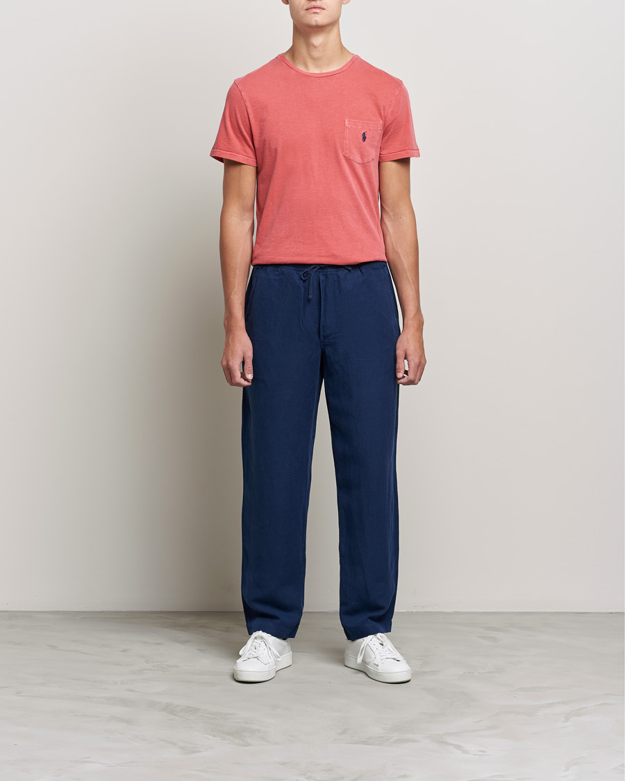 Uomini | T-shirt | Polo Ralph Lauren | Washed Crew Neck Pocket Tee Starboard Red