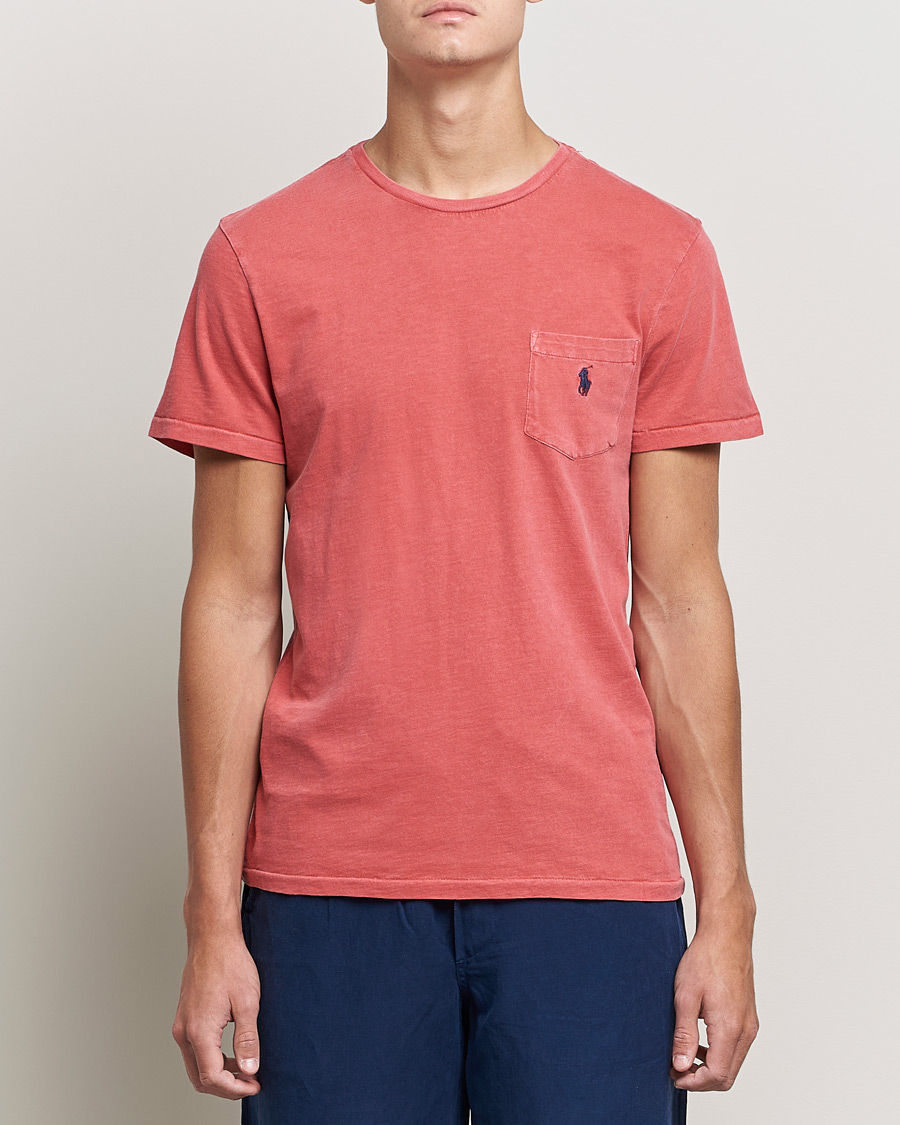 Uomini | T-shirt | Polo Ralph Lauren | Washed Crew Neck Pocket Tee Starboard Red
