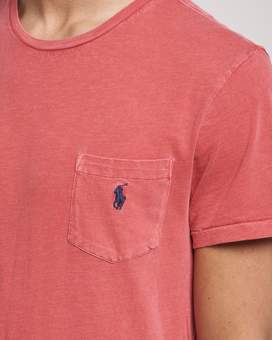 Uomini | T-shirt | Polo Ralph Lauren | Washed Crew Neck Pocket Tee Starboard Red