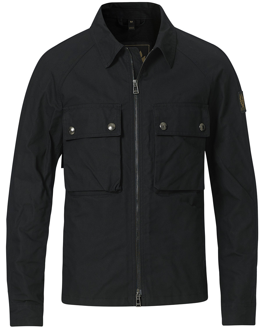 Uomini | Giacche | Belstaff | Hedger Dry Wax Overshirt Jacket Black