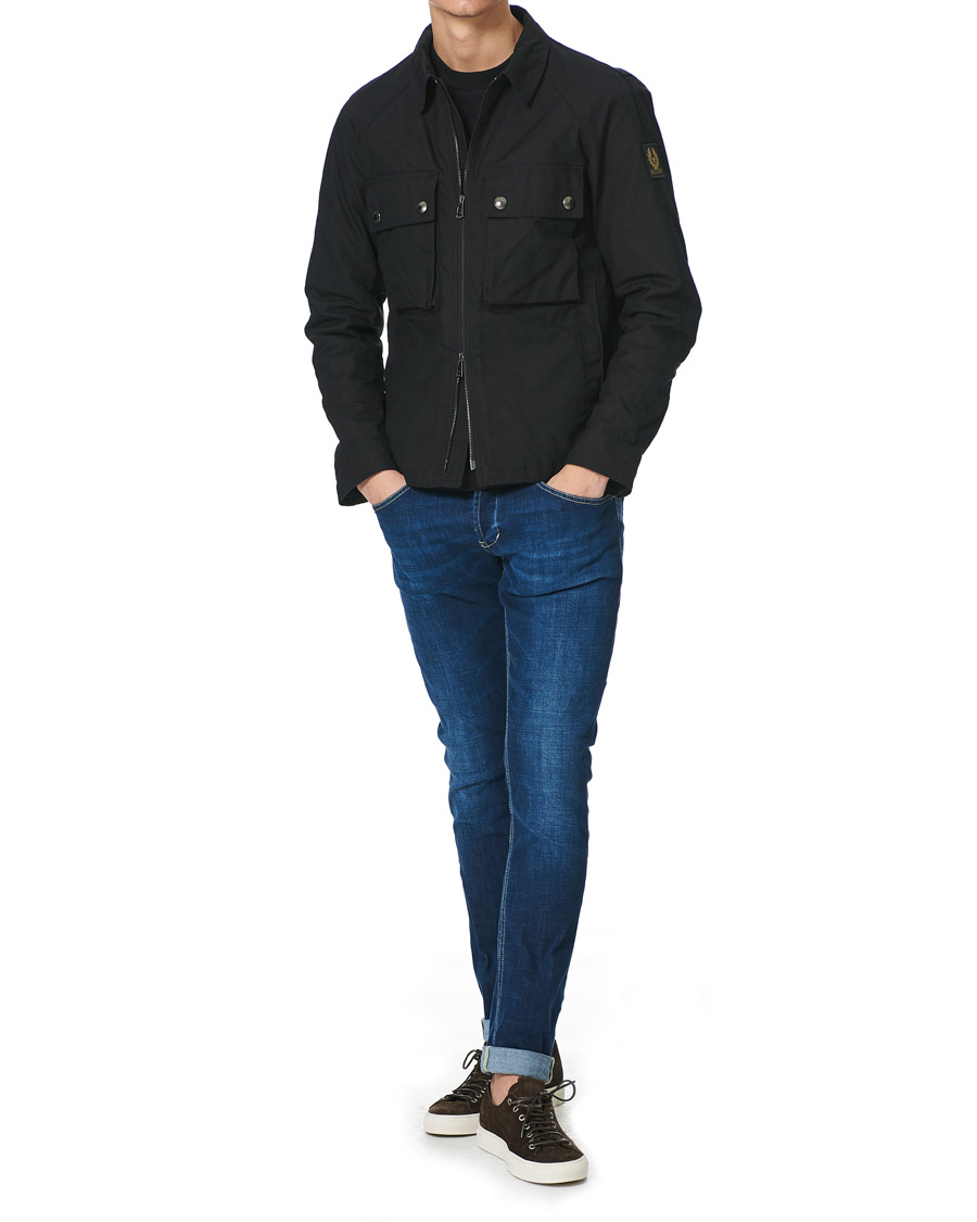 Uomini | Giacche | Belstaff | Hedger Dry Wax Overshirt Jacket Black