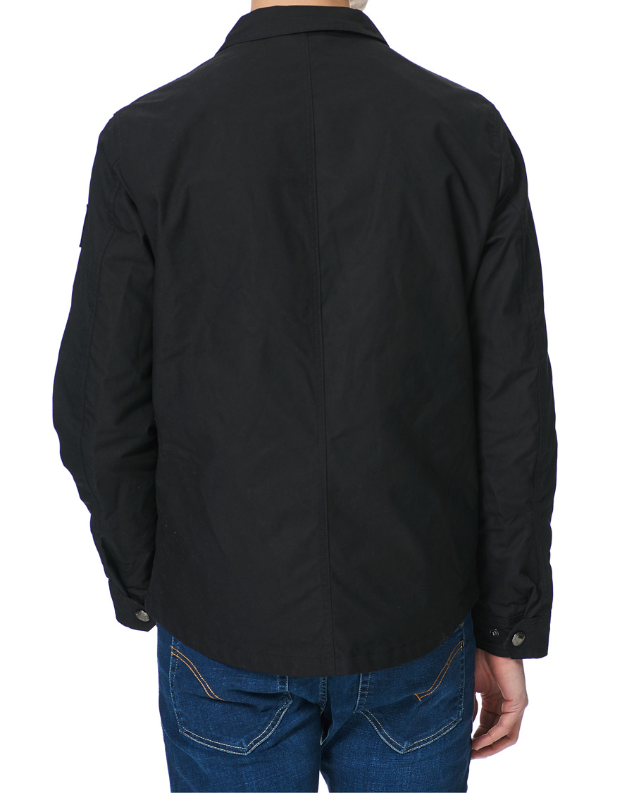 Uomini | Giacche | Belstaff | Hedger Dry Wax Overshirt Jacket Black