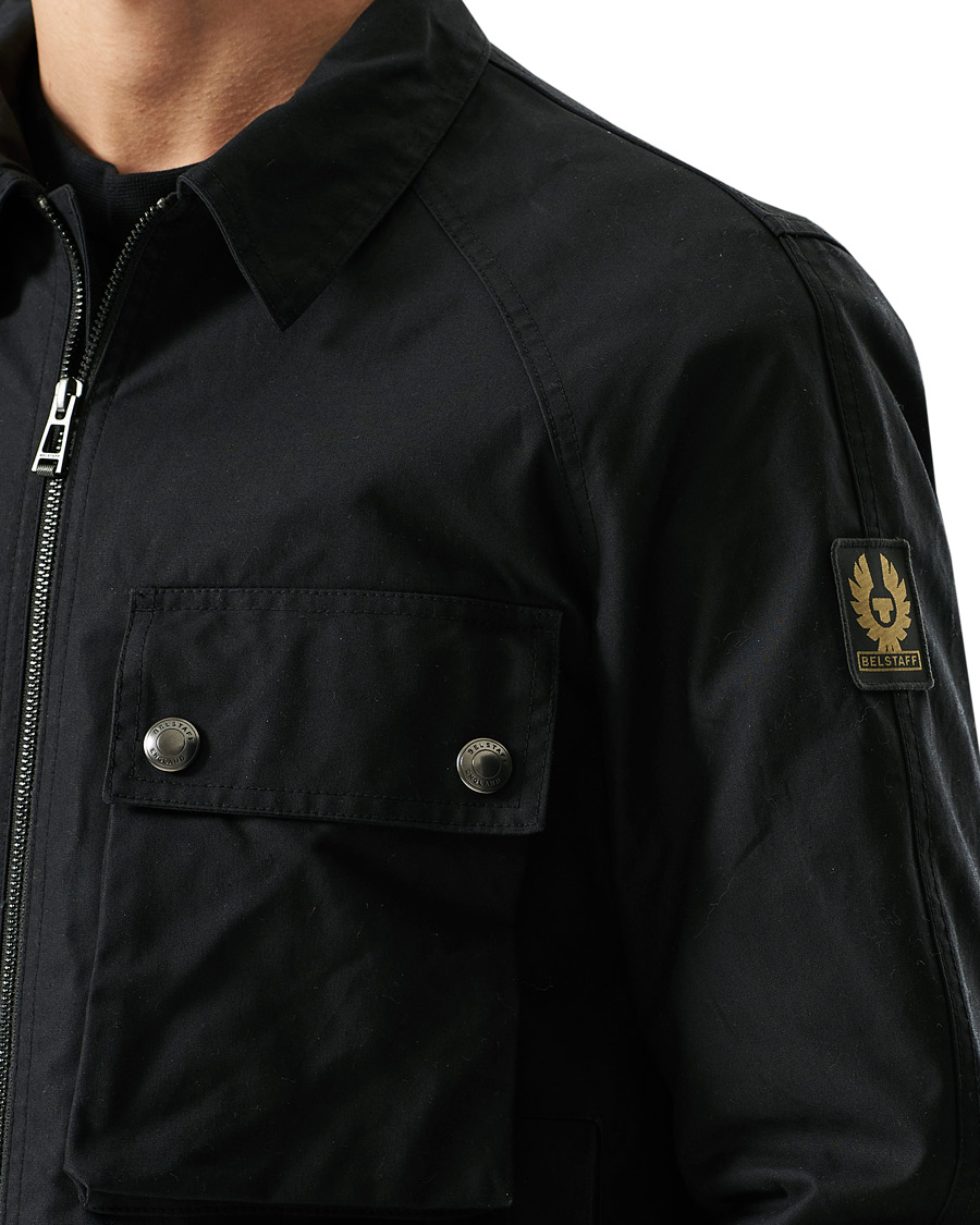 Uomini | Giacche | Belstaff | Hedger Dry Wax Overshirt Jacket Black