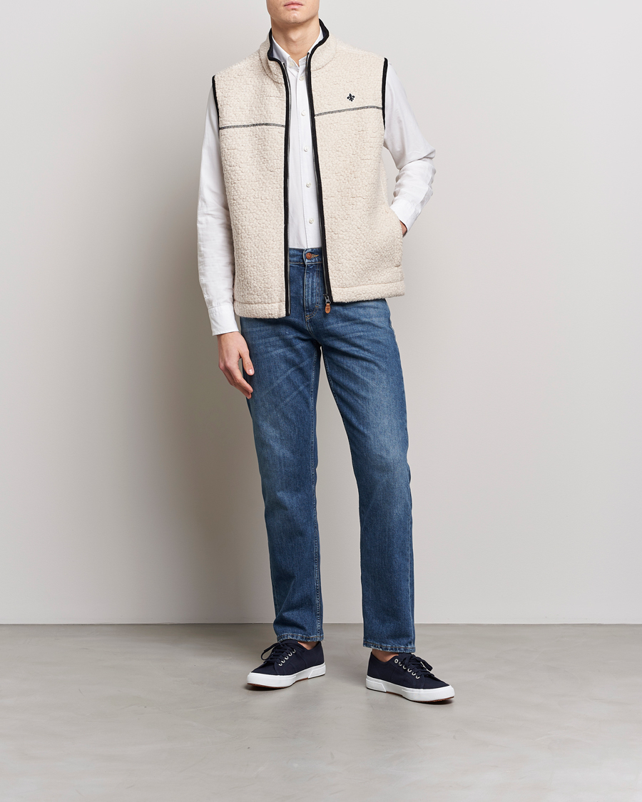 Uomini | Gilet | Morris | Whitfield Pile Vest White