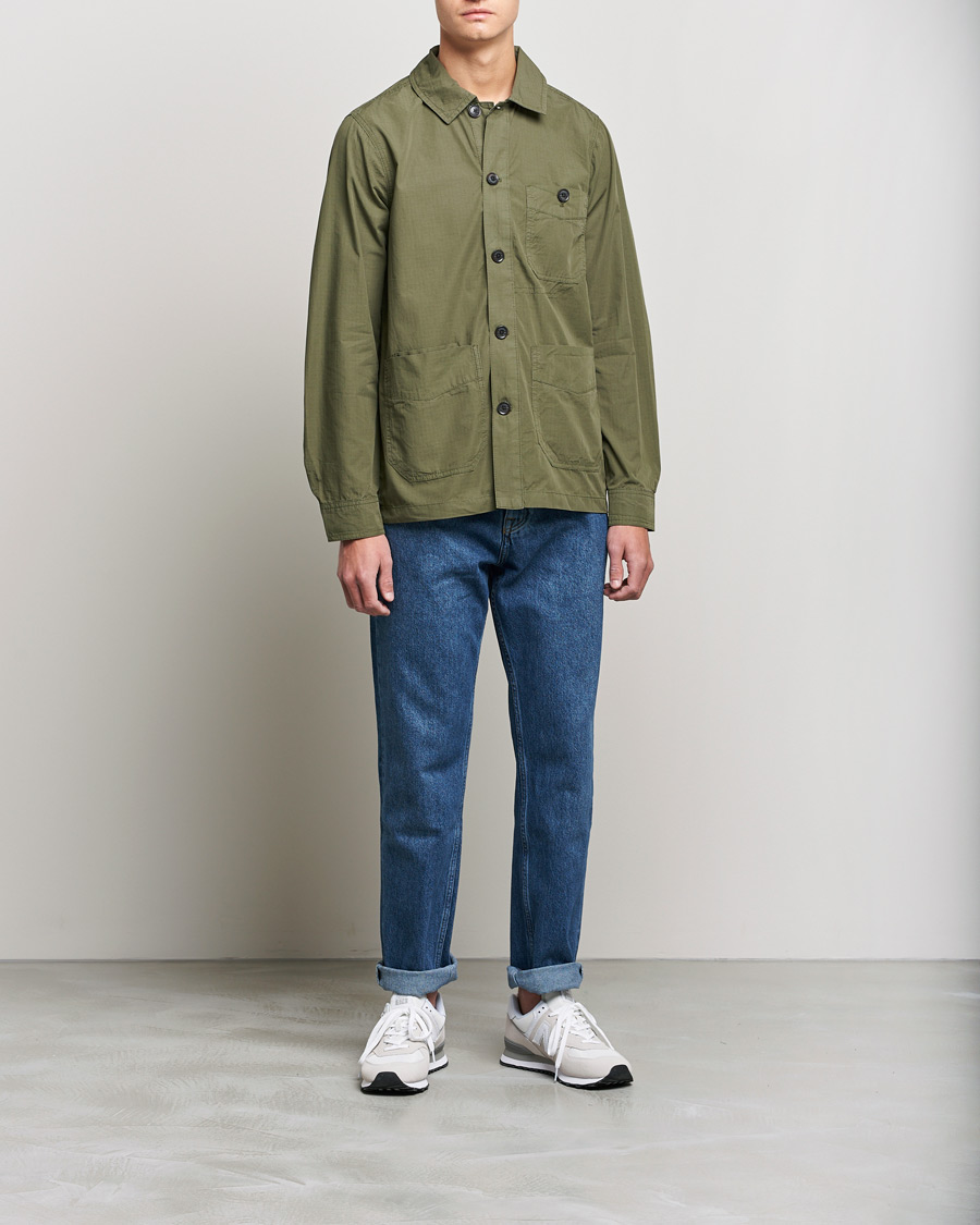 Uomini | Camicie | Morris | Morley Ripstop Shirt Jacket Olive