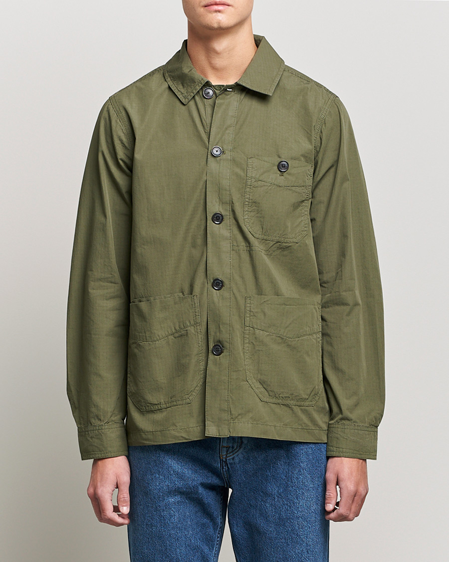 Uomini | Camicie | Morris | Morley Ripstop Shirt Jacket Olive