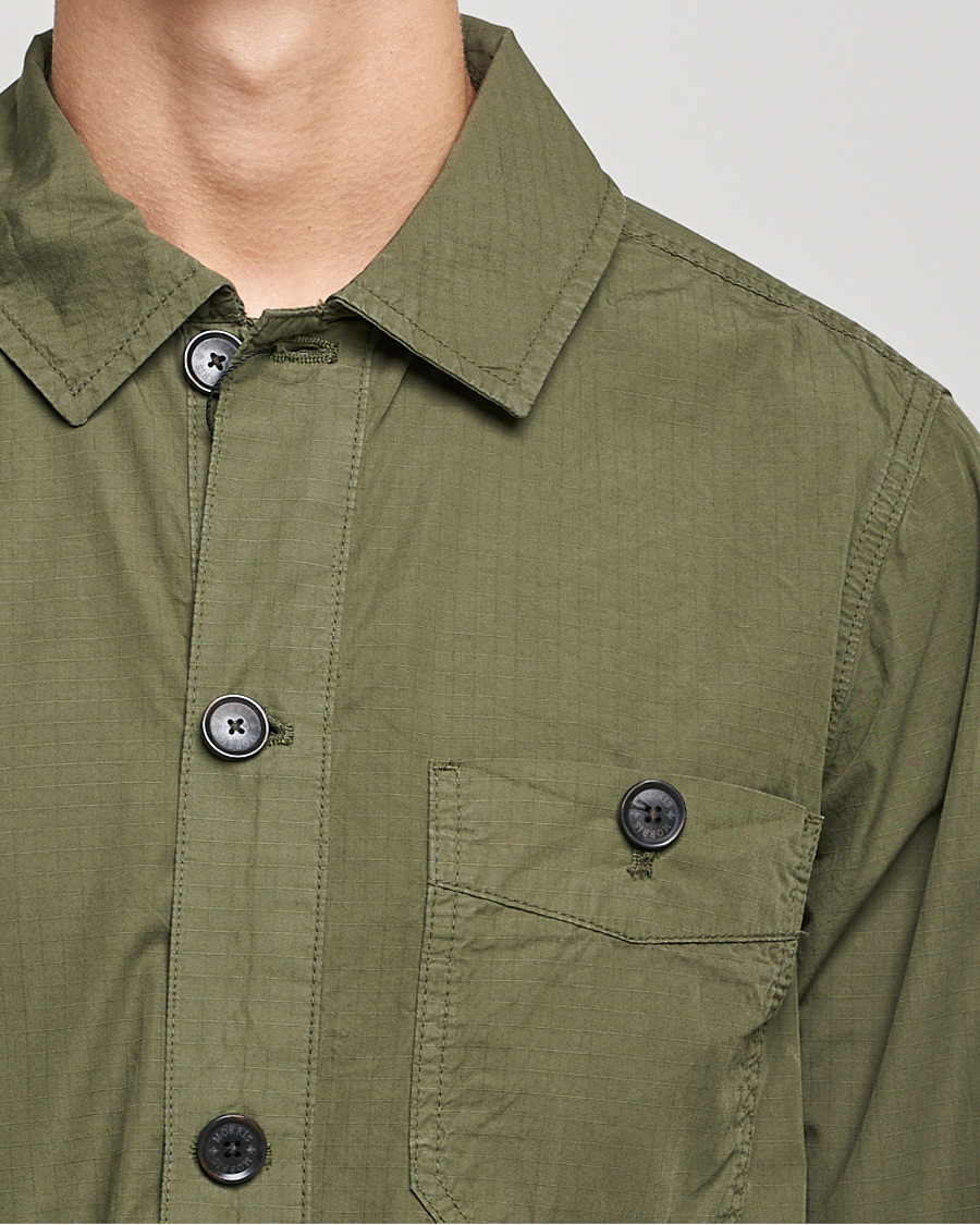 Uomini | Camicie | Morris | Morley Ripstop Shirt Jacket Olive