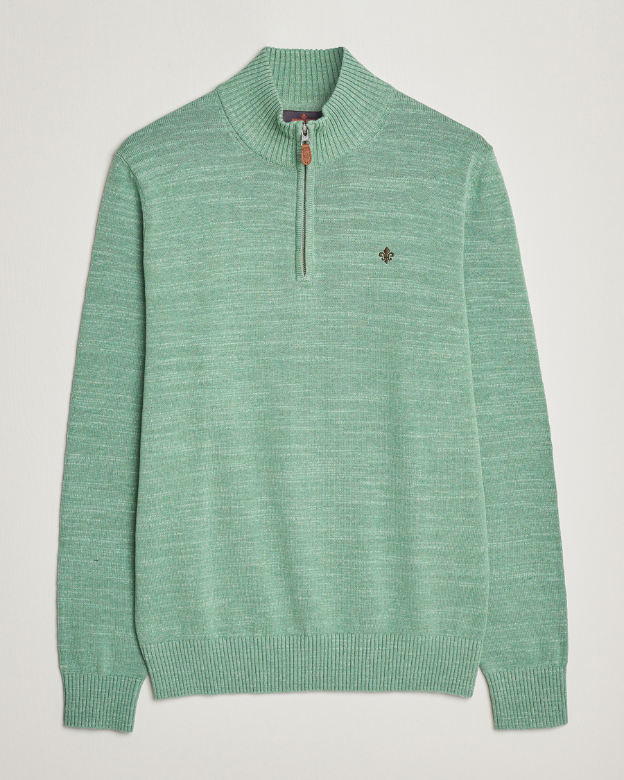 Uomini | Maglieria | Morris | Randall Cotton Half Zip Green