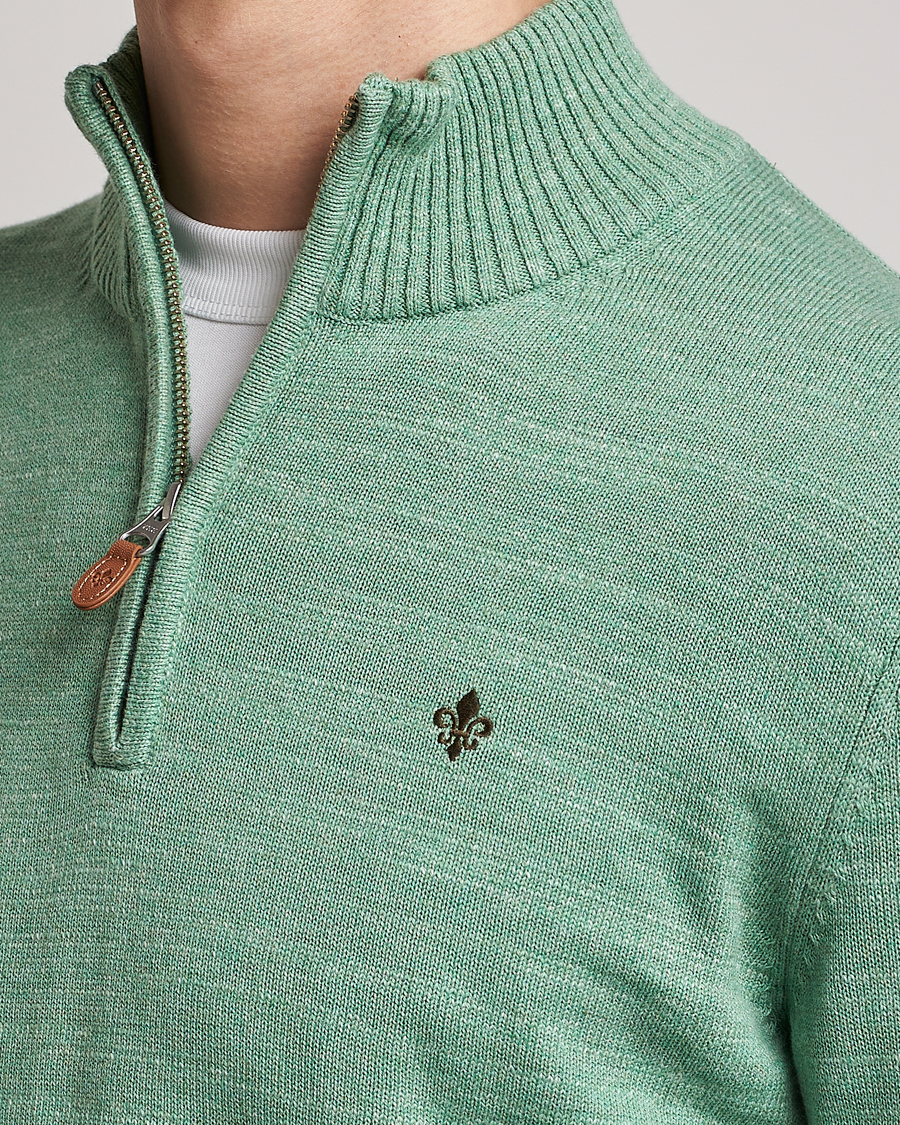 Uomini | Maglieria | Morris | Randall Cotton Half Zip Green
