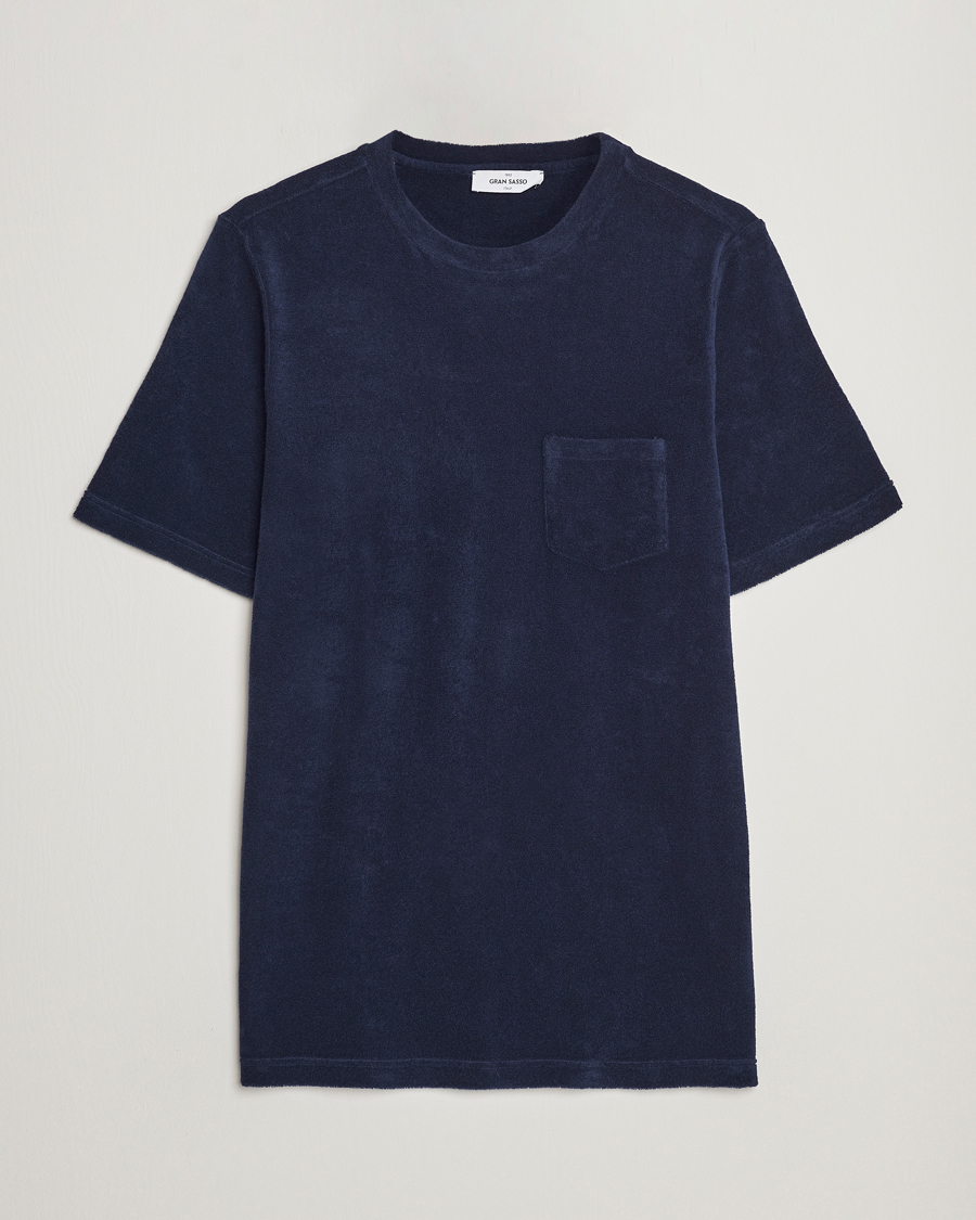 Uomini | T-shirt | Gran Sasso | Cotton Terry Tee Navy