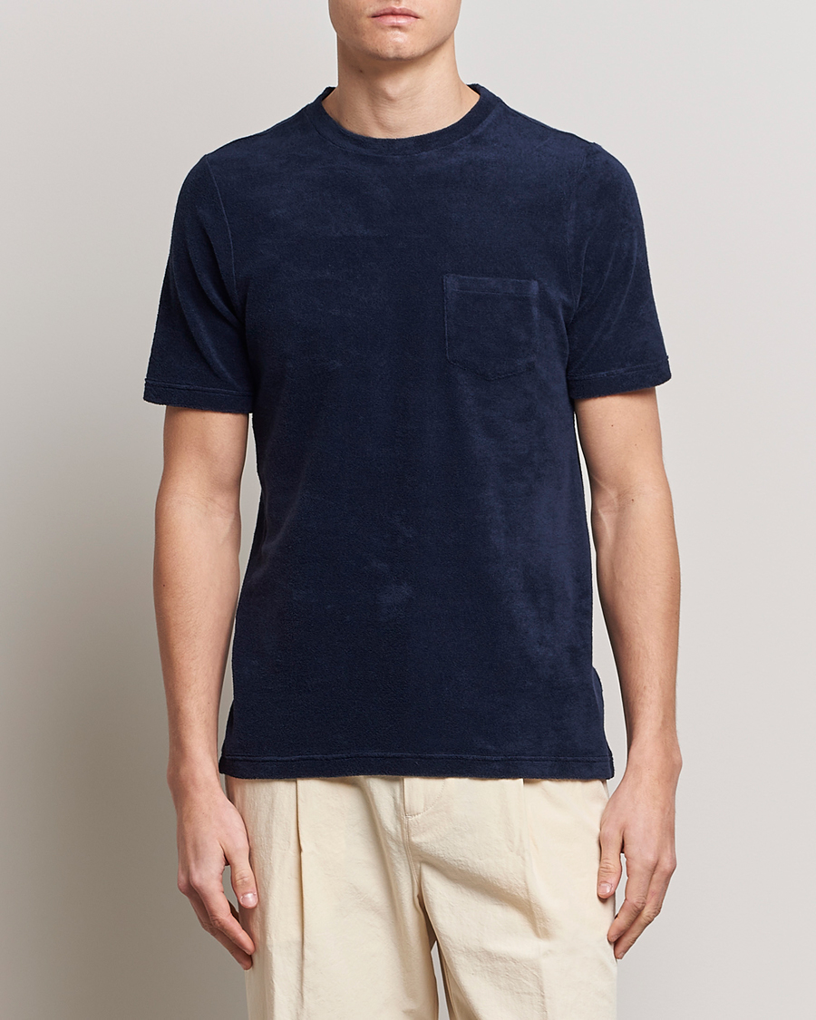 Uomini | T-shirt | Gran Sasso | Cotton Terry Tee Navy