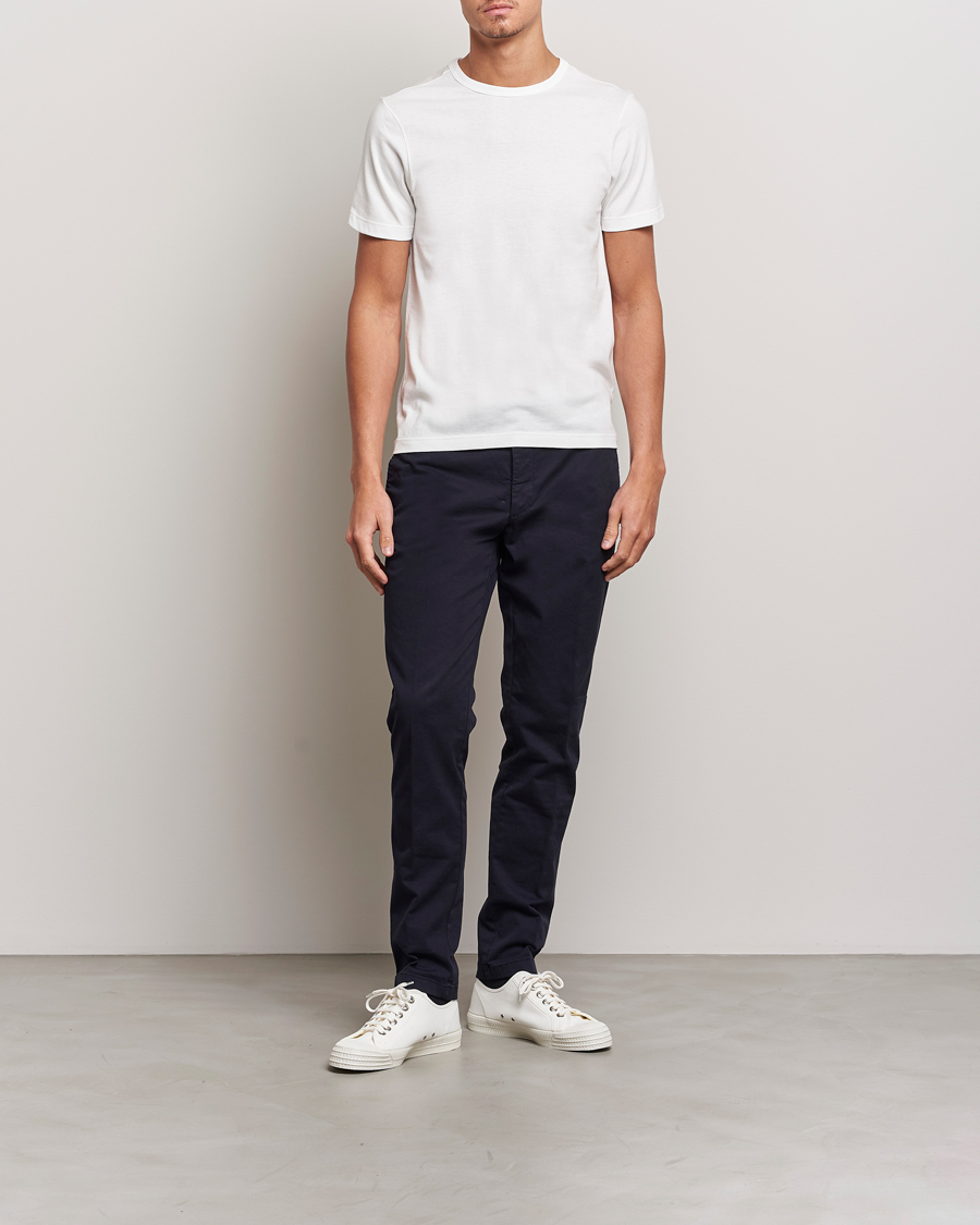 Uomini | T-shirt | Merz b. Schwanen | 1950s Classic Loopwheeled T-shirt White