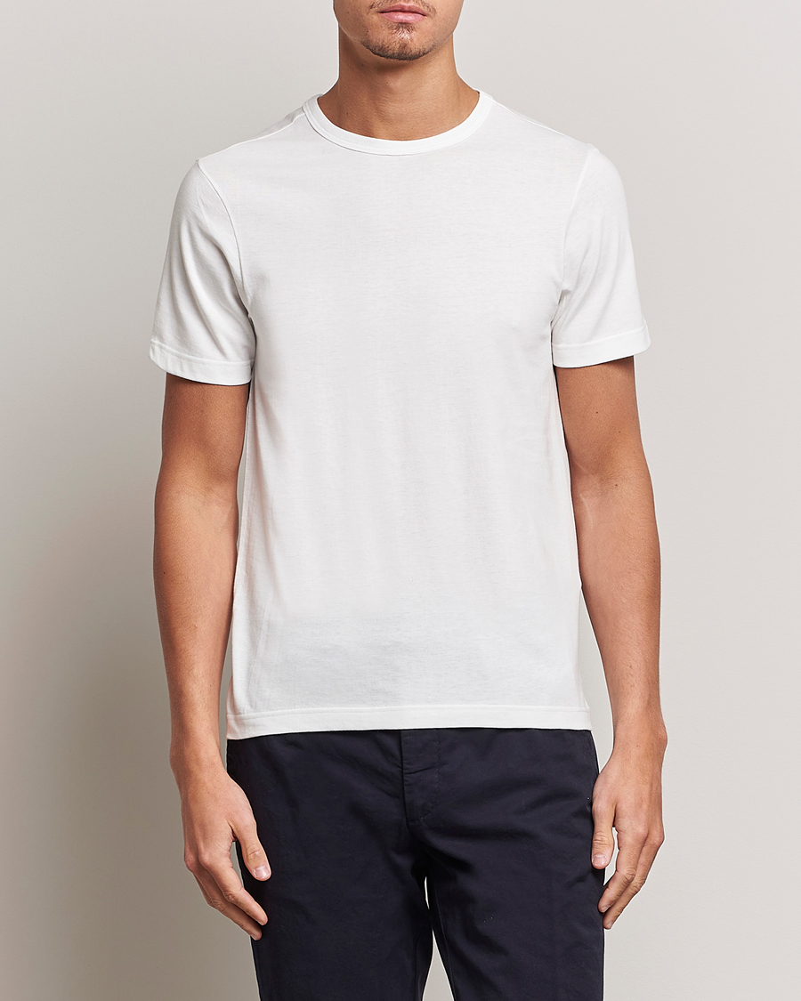 Uomini | T-shirt | Merz b. Schwanen | 1950s Classic Loopwheeled T-shirt White