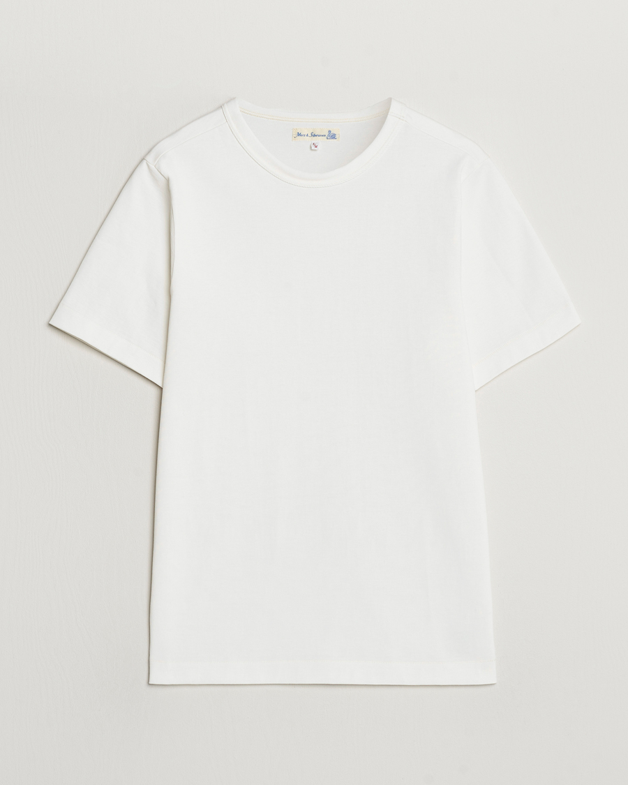 Uomini | T-shirt | Merz b. Schwanen | Relaxed Fit Loopwheeled T-Shirt White