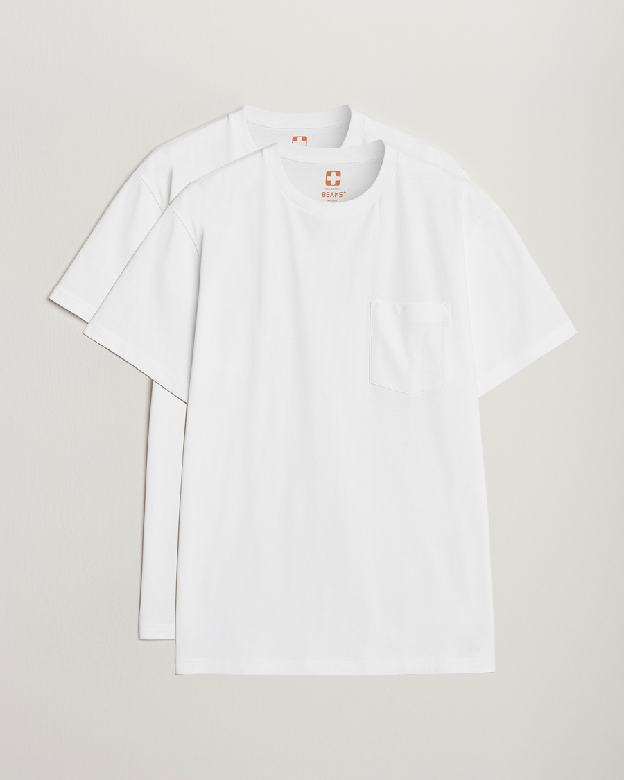 Uomini | T-shirt | BEAMS PLUS | 2-Pack Pocket T-Shirt White