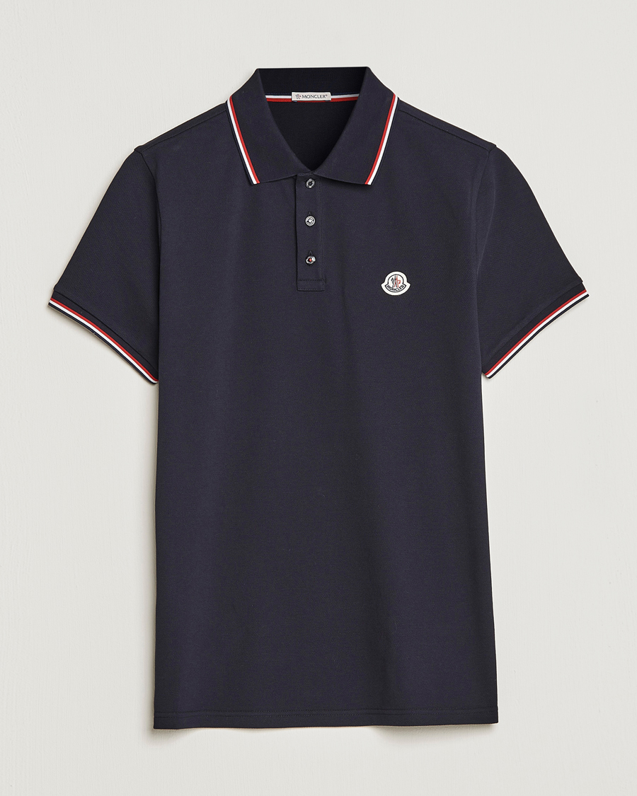 Uomini | Polo | Moncler | Contrast Rib Polo Navy
