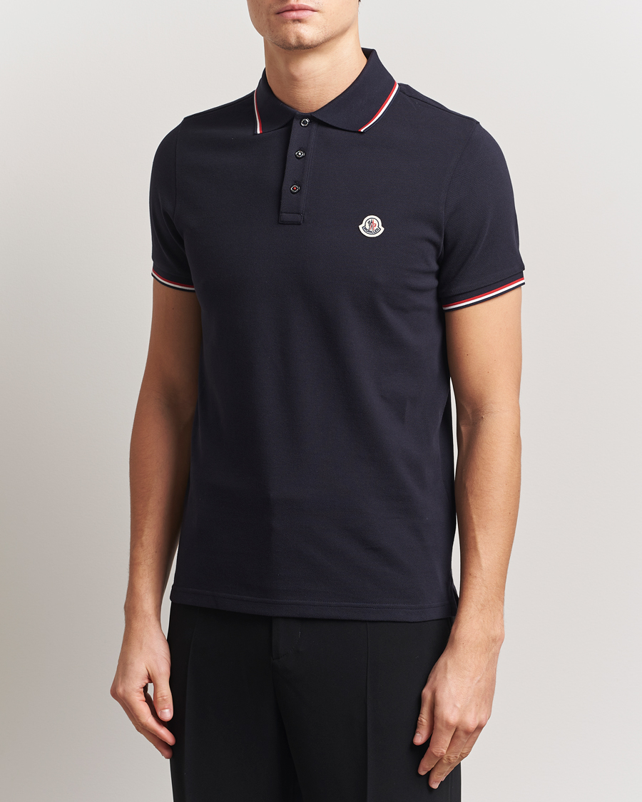Uomini | Polo | Moncler | Contrast Rib Polo Navy