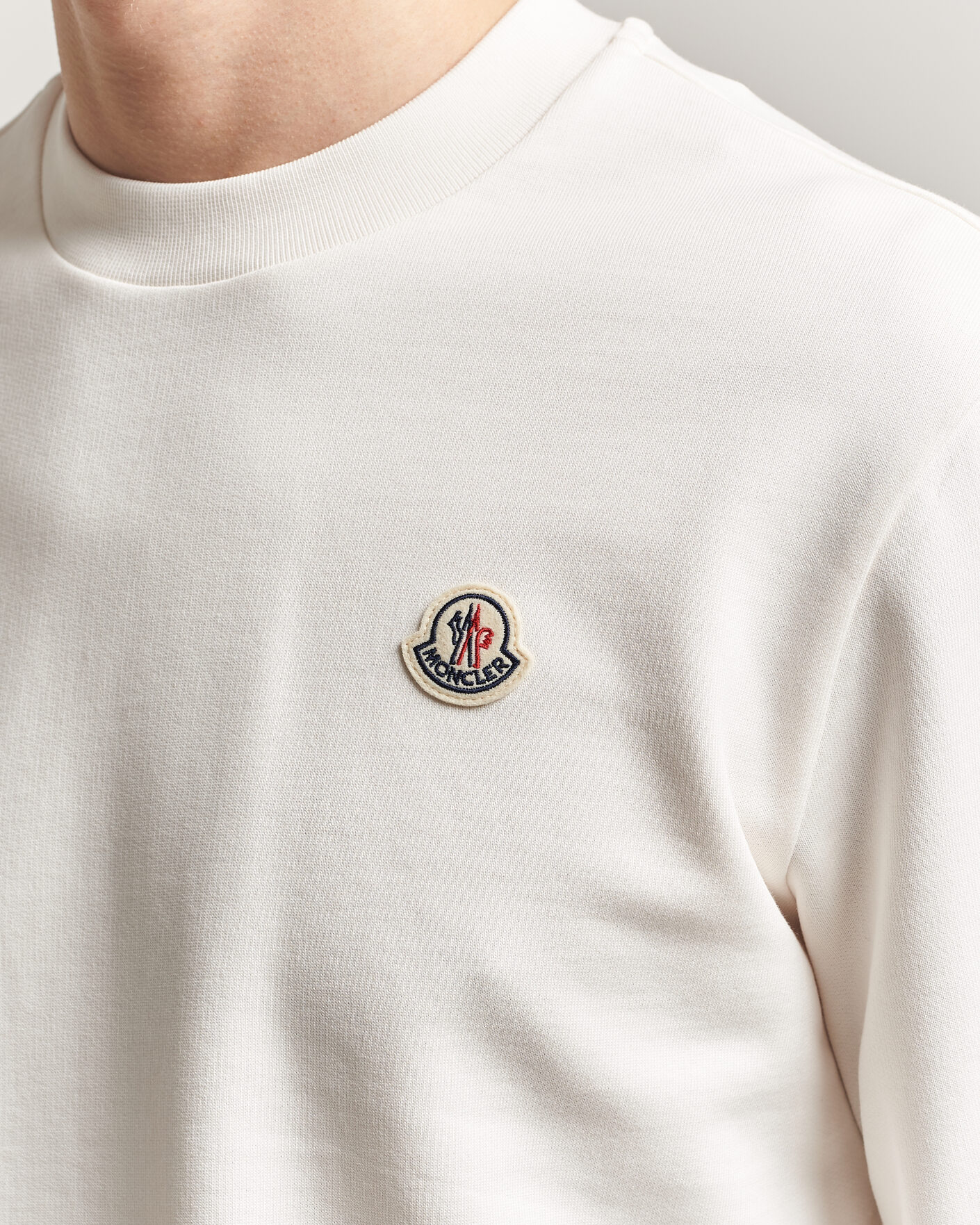 Uomini | Maglieria | Moncler | Logo Sweatshirt White
