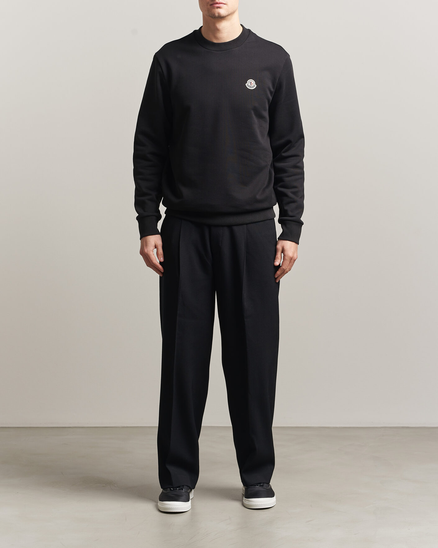 Uomini | Maglieria | Moncler | Logo Sweatshirt Black