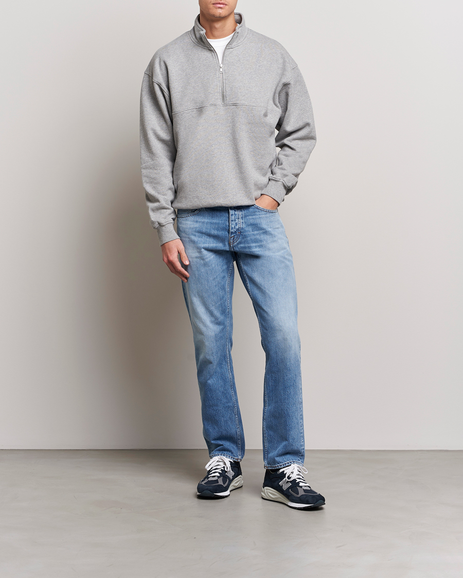Uomini | Maglieria | Colorful Standard | Classic Organic Half-Zip Heather Grey
