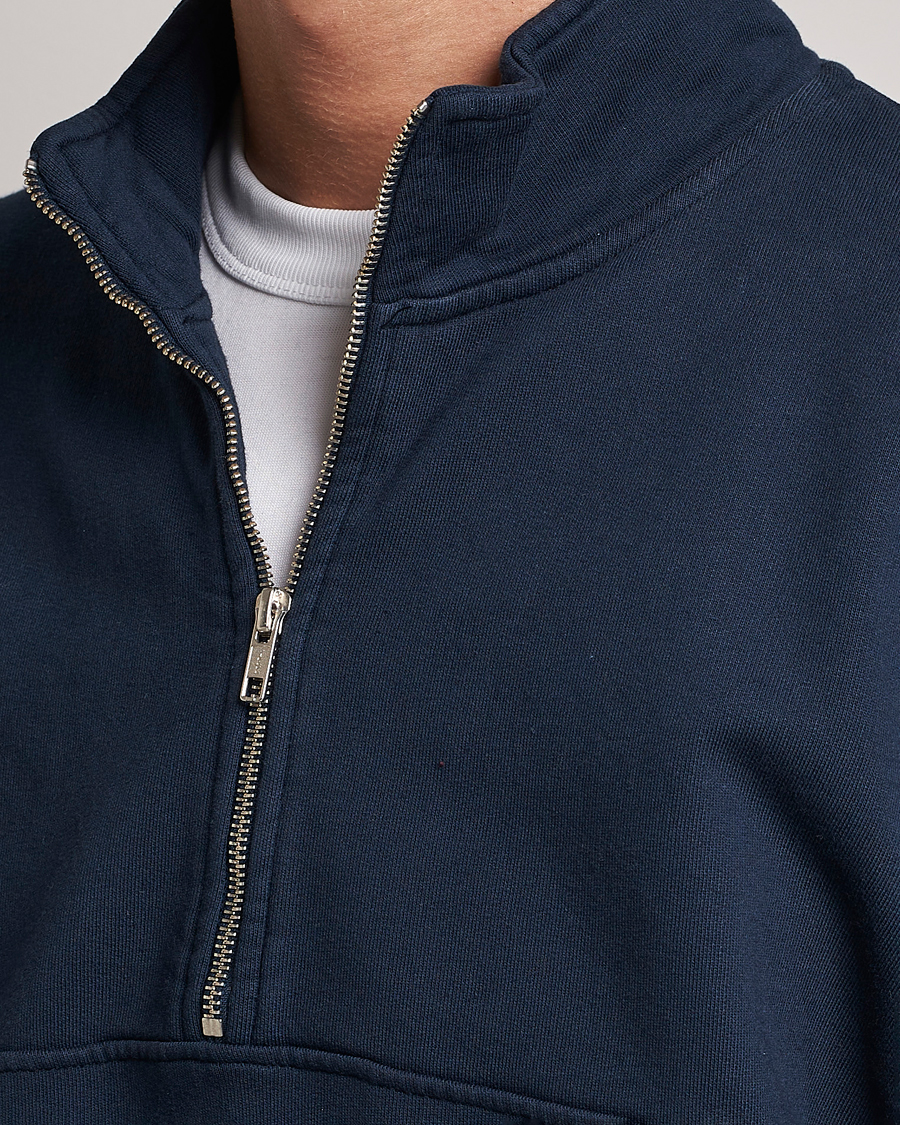 Uomini | Maglieria | Colorful Standard | Classic Organic Half-Zip Navy Blue