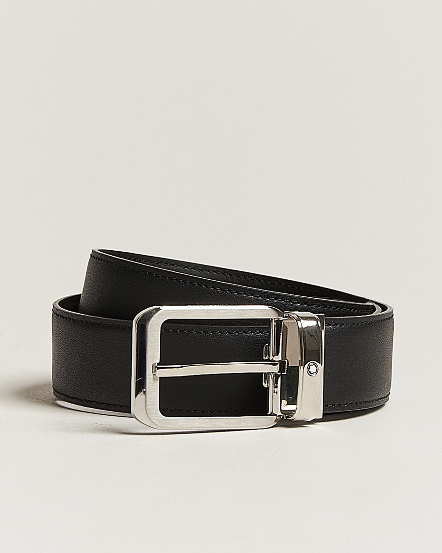 Uomini | Cinture | Montblanc | Black 35 mm Leather belt Black