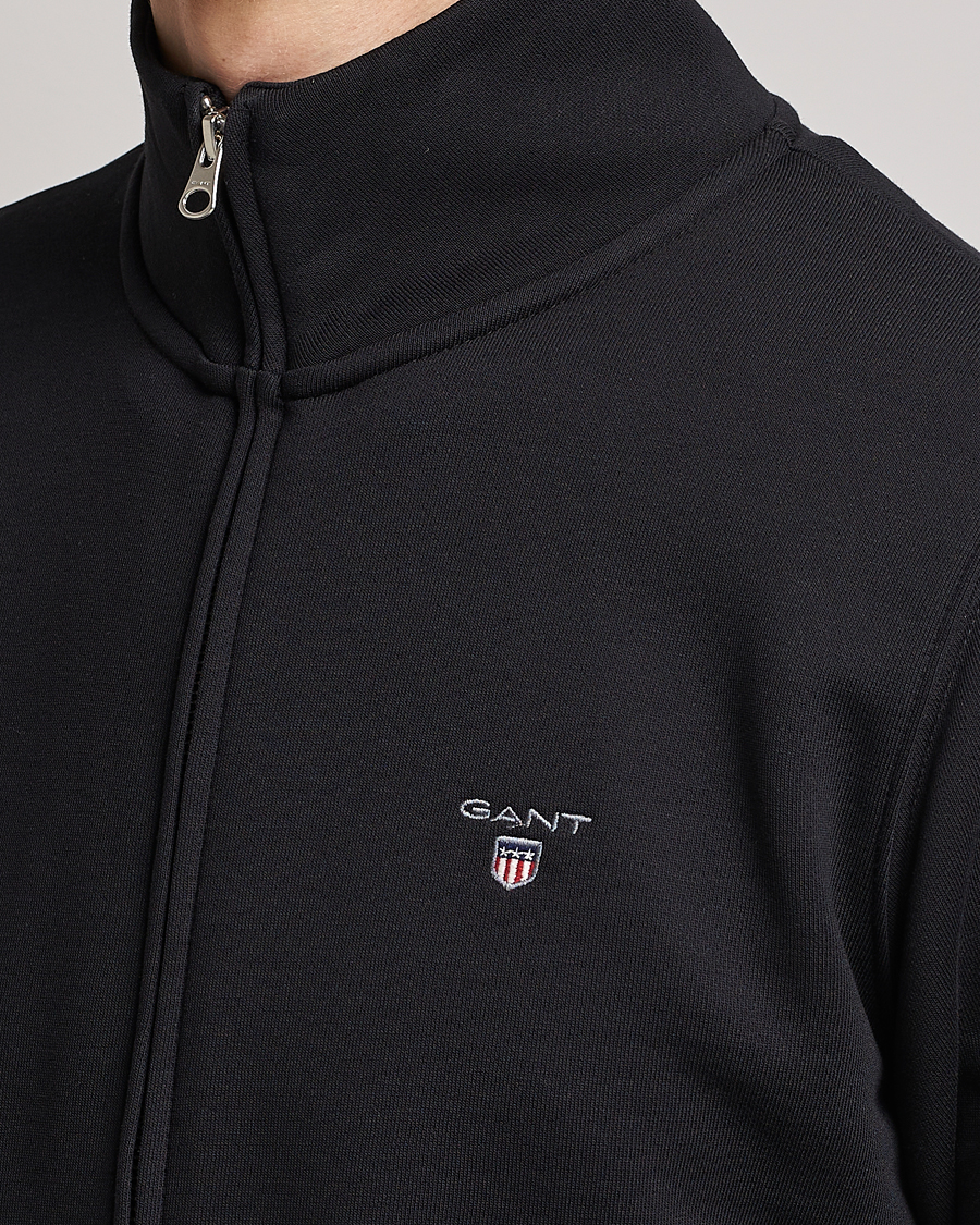 Uomini | Maglieria | GANT | Original Shield Logo Full-Zip Sweater Black