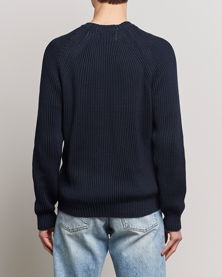 Uomini | Maglieria | Peregrine | Harry Organic Cotton Sweater Navy