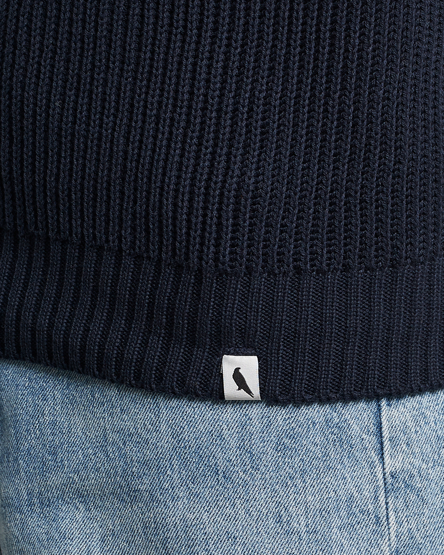Uomini | Maglieria | Peregrine | Harry Organic Cotton Sweater Navy