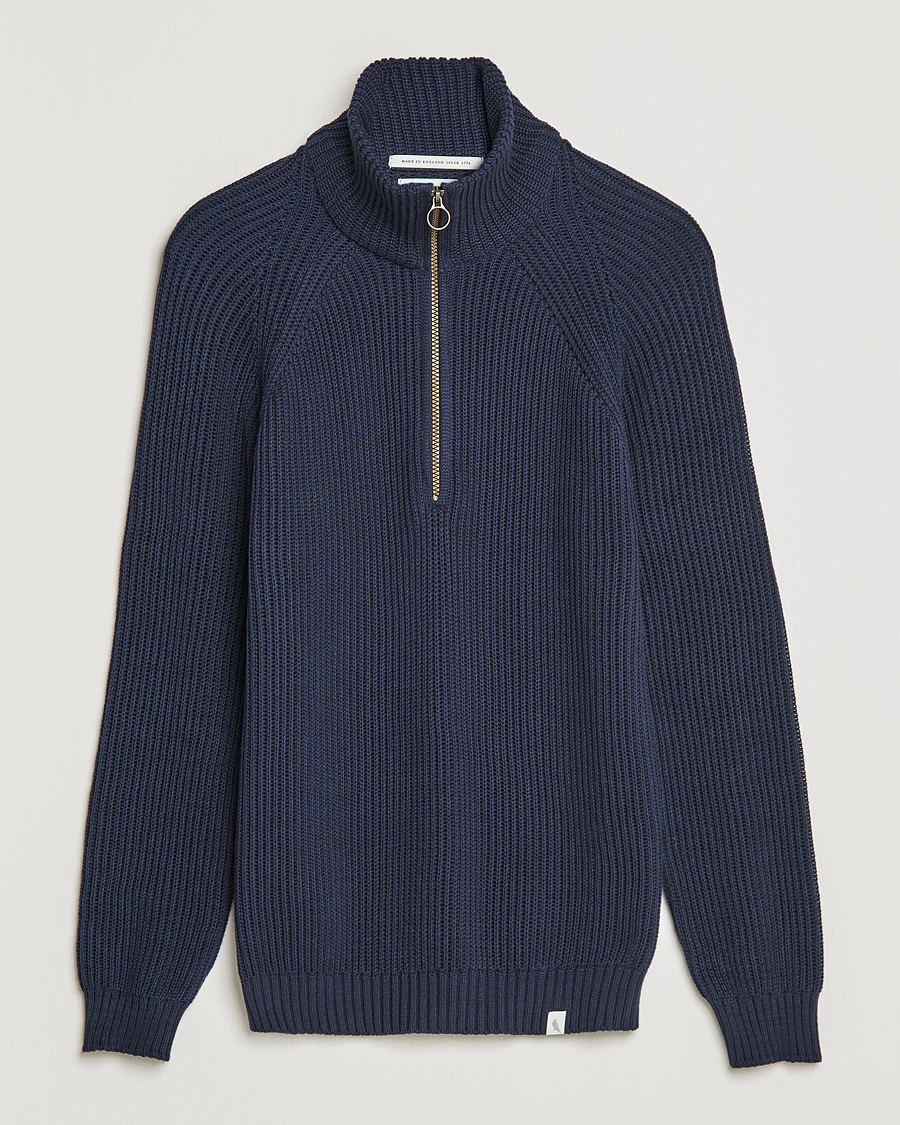 Uomini | Maglieria | Peregrine | Felix Quarter Zip Jumper Navy