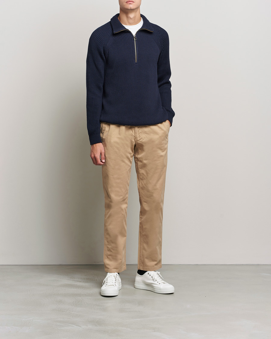 Uomini | Maglieria | Peregrine | Felix Quarter Zip Jumper Navy