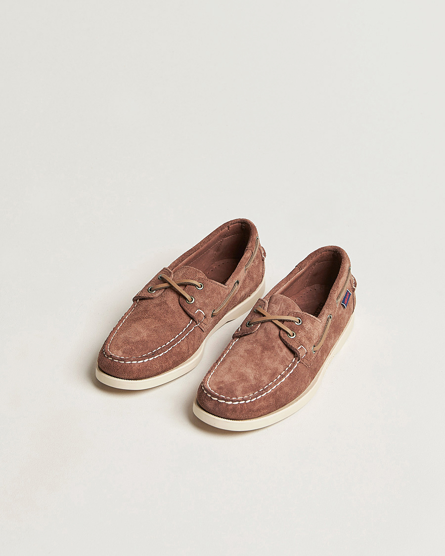 Uomini | Scarpe da barca | Sebago | Docksides Suede Boat Shoe Dark Brown