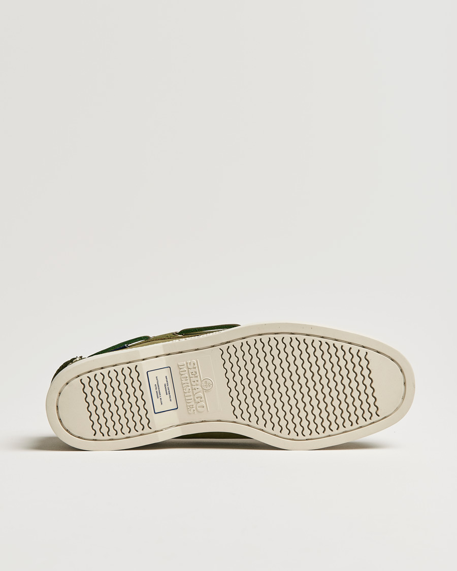 Uomini | Sebago Docksides Nubuck Boat Shoe Green Military | Sebago | Docksides Nubuck Boat Shoe Green Military