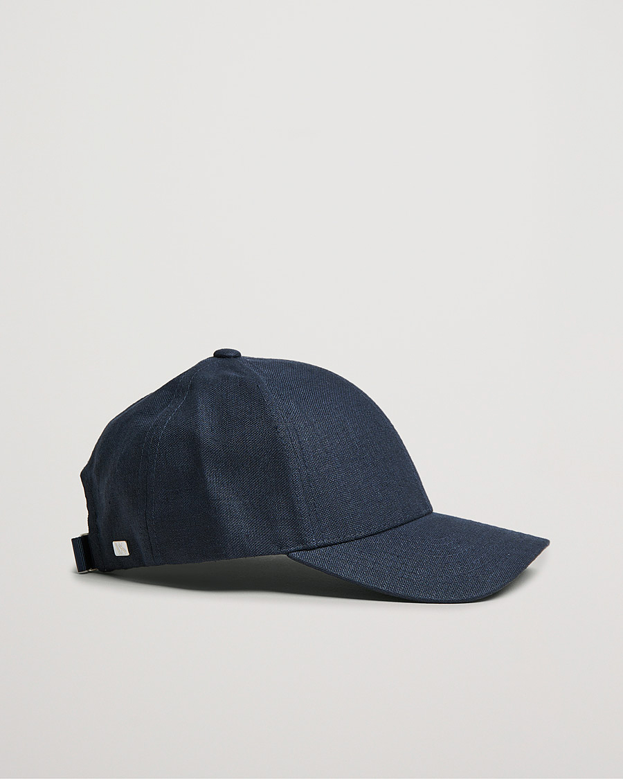 Uomini | Cappelli & Berretti | Varsity Headwear | Linen Baseball Cap Deep Sea Navy