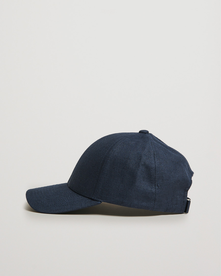 Uomini | Cappelli & Berretti | Varsity Headwear | Linen Baseball Cap Deep Sea Navy