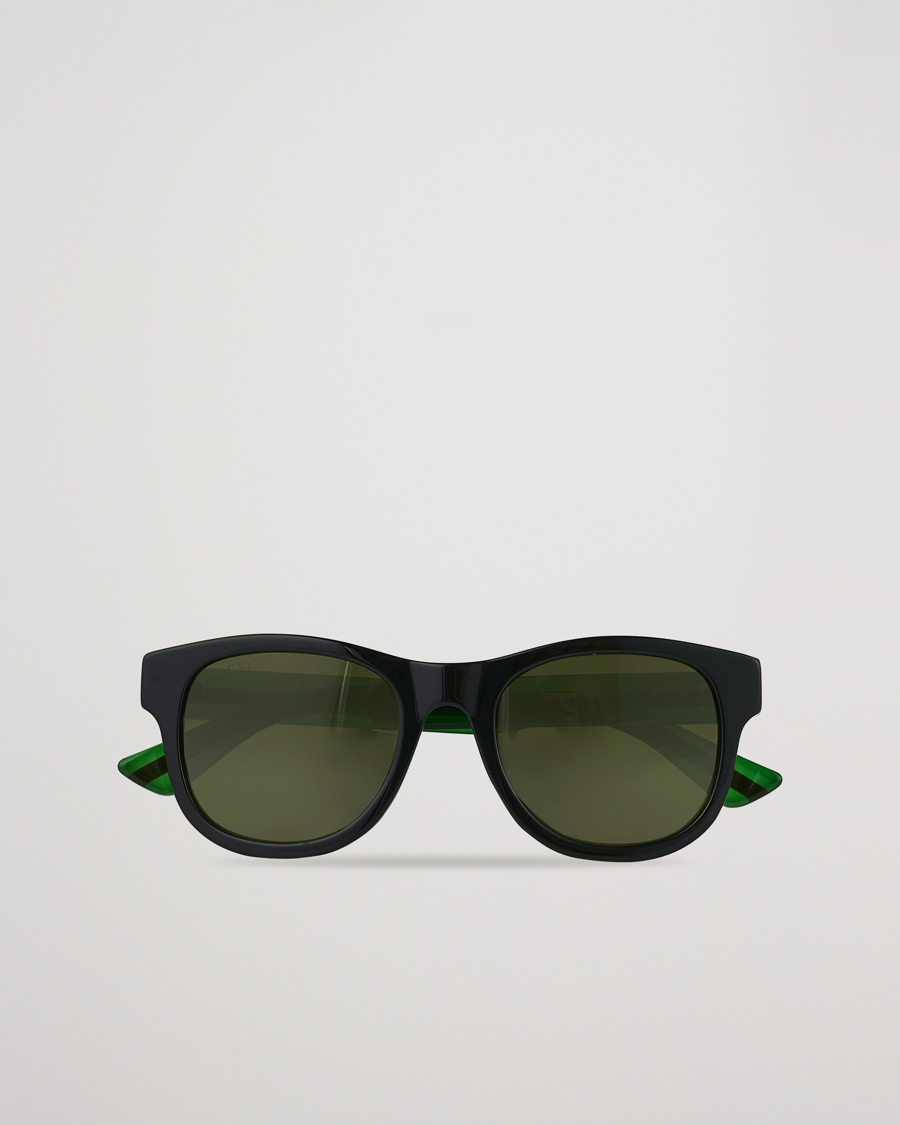 Uomini | Gucci GG0003SN Sunglasses Black/Green | Gucci | GG0003SN Sunglasses Black/Green