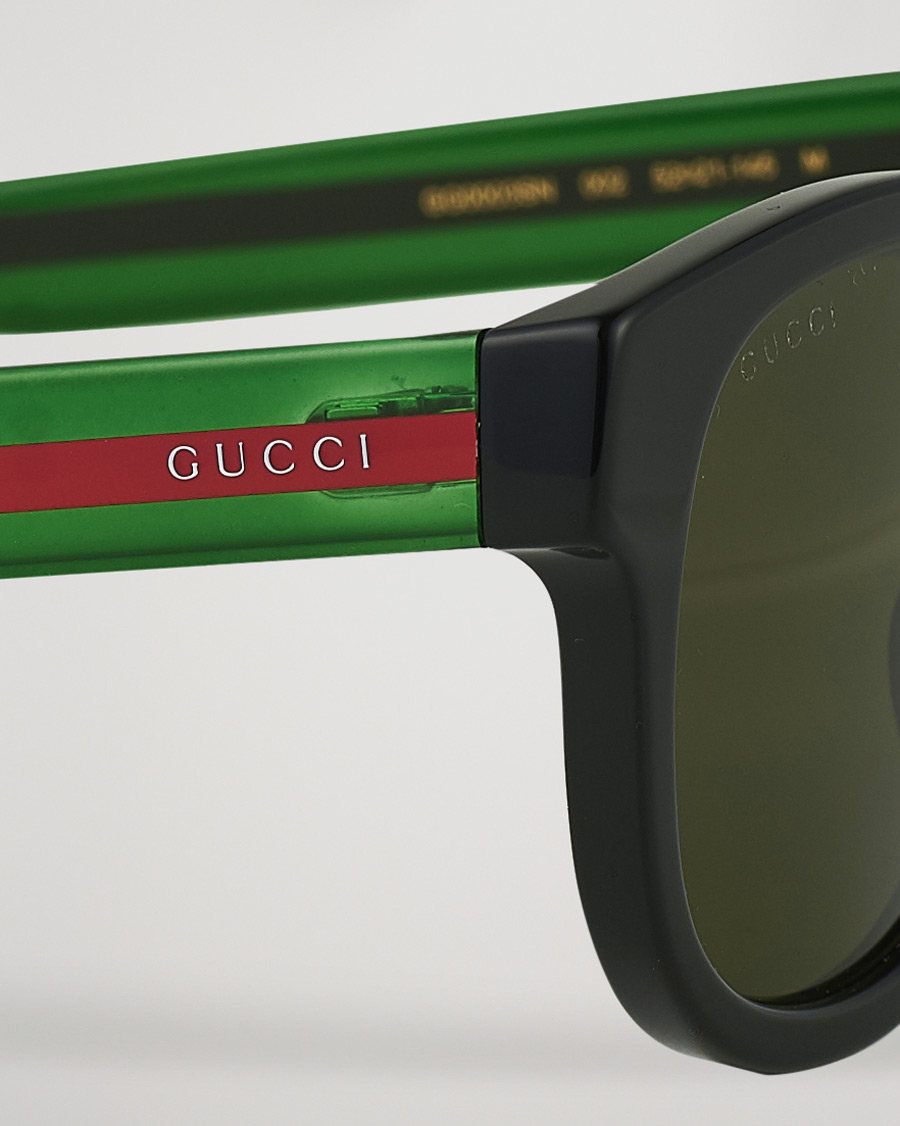 Uomini | Gucci GG0003SN Sunglasses Black/Green | Gucci | GG0003SN Sunglasses Black/Green