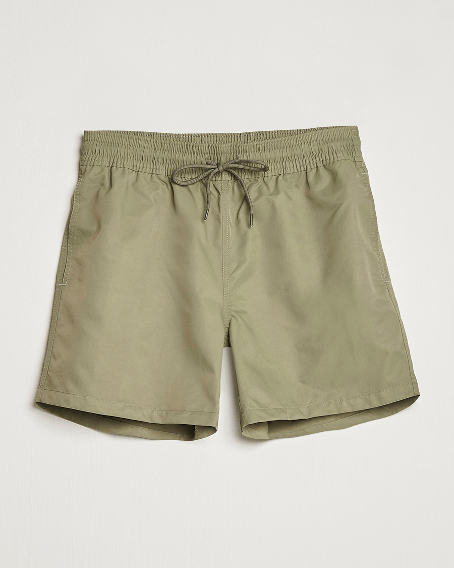 Uomini | Costumi da bagno | Colorful Standard | Classic Organic Swim Shorts Dusty Olive
