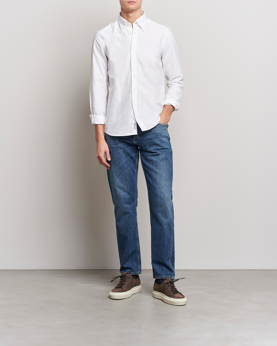 Uomini | Camicie | Stenströms | Slimline Oxford Shirt White